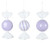 MT253086W Vickerman - 7 in Lavender Enamel Assorted Candy Christmas Ornament - 3 Pack