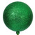 N234304G Vickerman - 3 in Green Glitter Ball Stick Christmas Ornament - 12 Pack