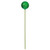 N234304G Vickerman - 3 in Green Glitter Ball Stick Christmas Ornament - 12 Pack