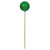 N234404G Vickerman - 4 in Green Glitter Ball Stick Christmas Ornament - 6 Pack