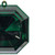 MT232874 Vickerman - 6 in Dark Green Jewel Glitter Novelty Christmas Ornament - 2 Pack