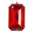 MT233003 Vickerman - 8 in Red Jewel Glitter Novelty Christmas Ornament - 2 Pack