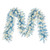 Vickerman K255813LED Vickerman - 9 ft White/Baby Blue Christmas Garland - Pre-Lit LED 