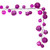 N250359 Vickerman - 10 ft Hot Pink Christmas Garland - Unlit