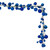 N250102 Vickerman - 6 ft Blue Christmas Garland - Unlit