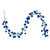 N250102 Vickerman - 6 ft Blue Christmas Garland - Unlit