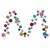 N250394 Vickerman - 10 ft Multicolor Christmas Garland - Unlit