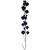 N250117 Vickerman - 6 ft Black Christmas Garland - Unlit