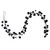 N250117 Vickerman - 6 ft Black Christmas Garland - Unlit