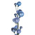 N250129 Vickerman - 6 ft Periwinkle Christmas Garland - Unlit