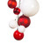 N250791 Vickerman - 6 ft Red/White Christmas Garland - Unlit