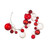 N250791 Vickerman - 6 ft Red/White Christmas Garland - Unlit