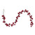 N251103 Vickerman - 6 ft Red Christmas Garland - Unlit