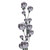 Vickerman N251107 Vickerman - 6 ft Silver Christmas Garland - Unlit 