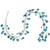 N250152 Vickerman - 6 ft Denim Blue Christmas Garland - Unlit