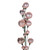 N250158 Vickerman - 6 ft Rose Gold Christmas Garland - Unlit