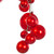N252703 Vickerman - 6 ft Red Christmas Garland - Unlit