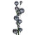 N250187 Vickerman - 6 ft Pewter Christmas Garland - Unlit