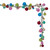 N250194 Vickerman - 6 ft Multicolor Christmas Garland - Unlit