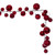 N250303 Vickerman - 10 ft Red Christmas Garland - Unlit