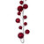 N250303 Vickerman - 10 ft Red Christmas Garland - Unlit