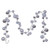 N250307 Vickerman - 10 ft Silver Christmas Garland - Unlit