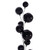 N250317 Vickerman - 10 ft Black Christmas Garland - Unlit