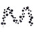 N250317 Vickerman - 10 ft Black Christmas Garland - Unlit