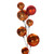 N250318 Vickerman - 10 ft Burnished Orange Christmas Garland - Unlit