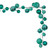 N250342 Vickerman - 10 ft Teal Christmas Garland - Unlit