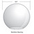 LBS Lighting 8" Clear Prismatic Outdoor Acrylic Post Globe with Neckless Opening