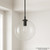 LBS Lighting Replacement Clear 8" Outdoor Plastic Light Globe Neckless Opening