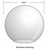 LBS Lighting 10" Clear Acrylic Light Globe Cover Neckless Opening