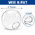 Clear 12" Acrylic Lamp Post Globe Cover 4" Fitter Neck