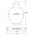 Formed Plastics FP192-8PCC 22" Polycarbonate Acorn Globe 8" Neck Lip