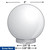 LBS Lighting Replacement Bronze 8" Outdoor Acrylic Light Globe Ball Threaded Base 