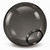 14 Inch Smoke Acrylic Round Light Globe - 6 Inch Fitter Neck