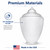 23" Clear Textured Acorn Street Lamp Tiered Light Globe 8" Neck Lip