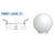 8" Clear Plastic Light Globe with 4" Twist Lock Fitter - 20008-CL-4T