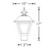 Incon Lighting Black Composite Plastic Post Top Lantern Light with Clear Lens 