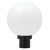 Incon Lighting 60W Max Yard Light Pole Mount 10 Inch White Globe Cover with Black Base 