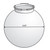 LBS Lighting 8" White Plastic Light Globe with 4" Twist Lock Neck
