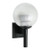 Incon Lighting 75W Max Long Or Short Tail Porch Light Clear Prismatic Globe Black Housing 