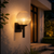 Black Outdoor Globe Wall Light with Clear Prismatic Lens - Long and Short Tail Included