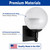 Black Outdoor Globe Wall Light with Clear Prismatic Lens - Long and Short Tail Included