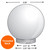 LBS Lighting Replacement Smoke 8" Round Acrylic Light Globe with Threaded Neck