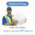 20" White Acrylic Light Globe – 6" Fitter Neck – 20020-WH-6F - Outdoor Lamp Post Cover