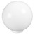 12 Inch White Acrylic Light Globe Cover with 4" Fitter Neck - 20012-WH-4F