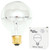 Halco 102382 Prism G25CL60/SB 60W G25 Clear Silver Bowl Globe Pendant Bulb