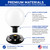 12 " White Round Globe Lamp Post Light with Black Base - Fits 3" Pole
